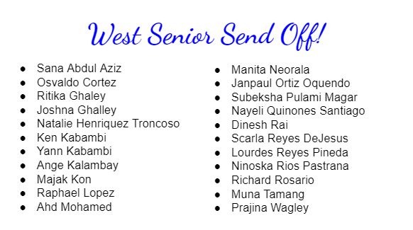 senior sendoff