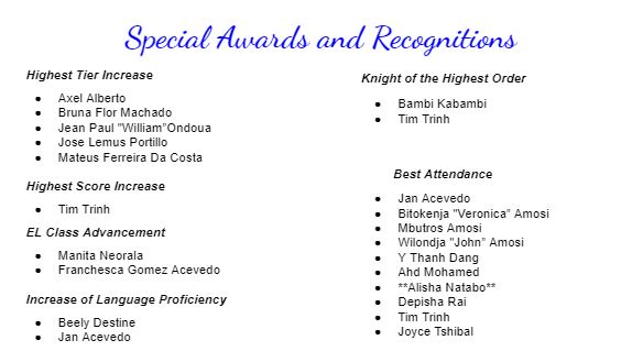 Special Awards